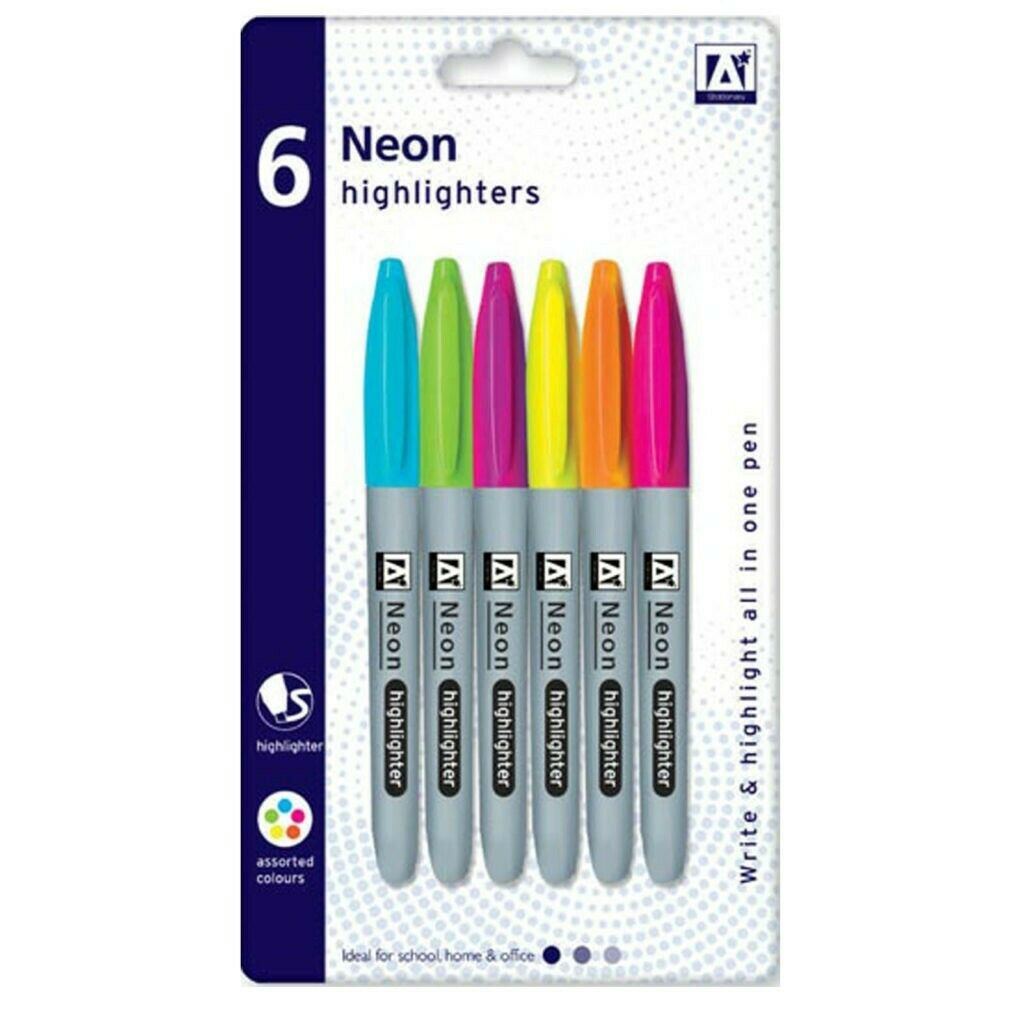 6-neon-Highlighters-Colors-Highlighter-Fluorescent-Neon-Marker-Pen-123707049556.jpg