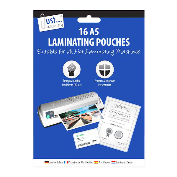 JUST-STATIONERY-A5-16-MICRON-LAMINATING-POUCHES-16-PACK-1.jpg